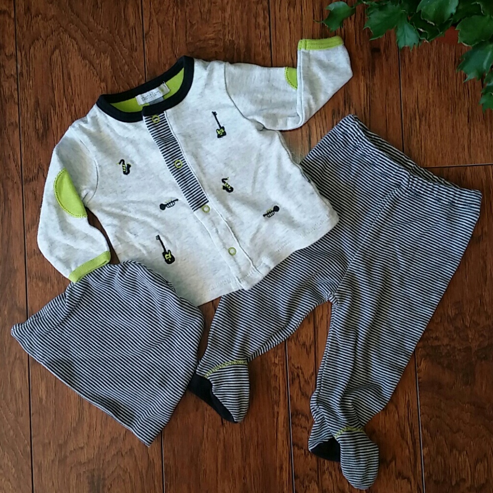 Precious Petit Lem 3 month Musical Notes Outfit